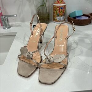 Rosette Strappy Slingback PRADA